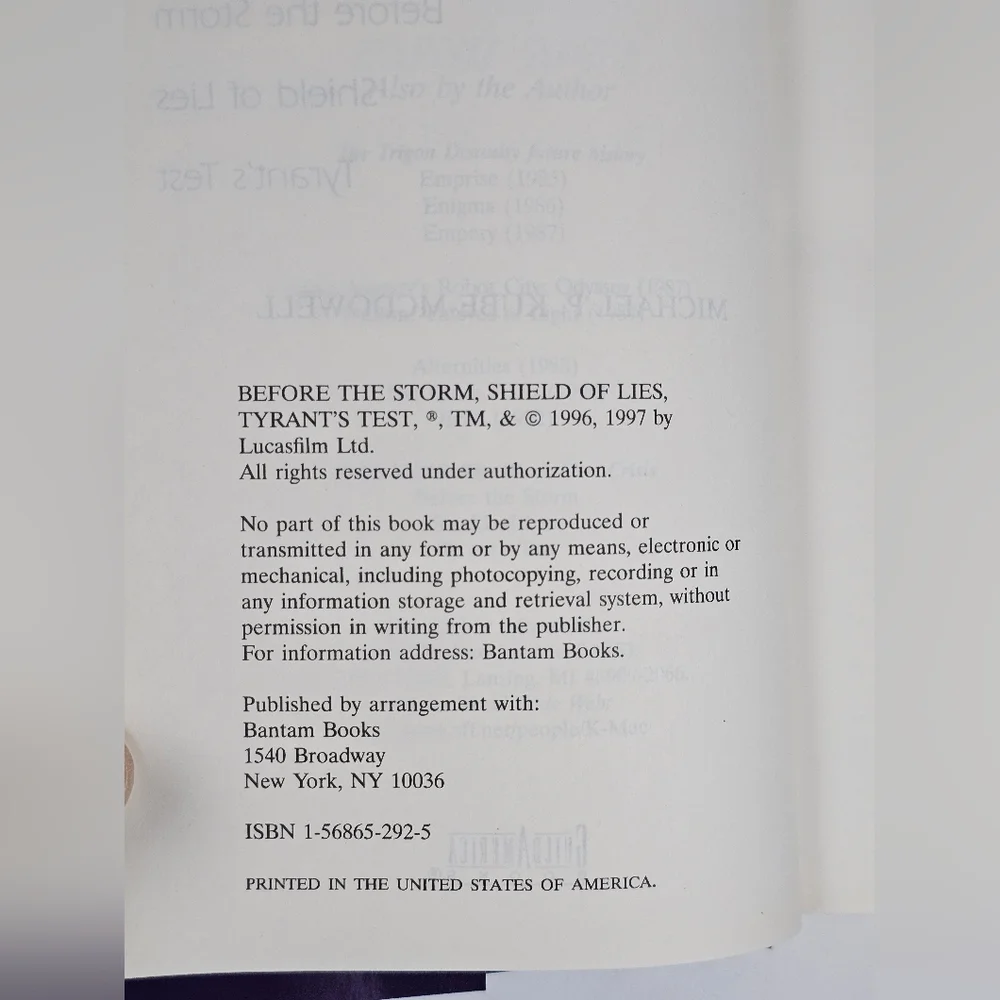 Star Wars: The Black Fleet Crisis trilogy SFBC edition Vintage '97 EUC - Picture 7 of 10